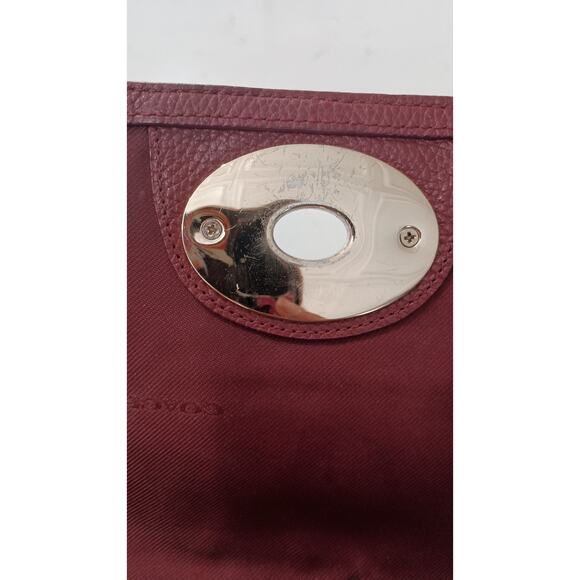 COACH Leather burgundy wine TurnKey flap Crossbody Golden chain strap 9.5x6.5in - Picture 7 of 12